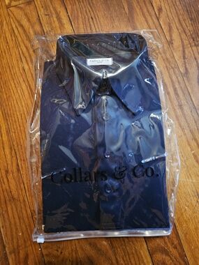 Collars & Co. Men's Classic Black Dress Shirt